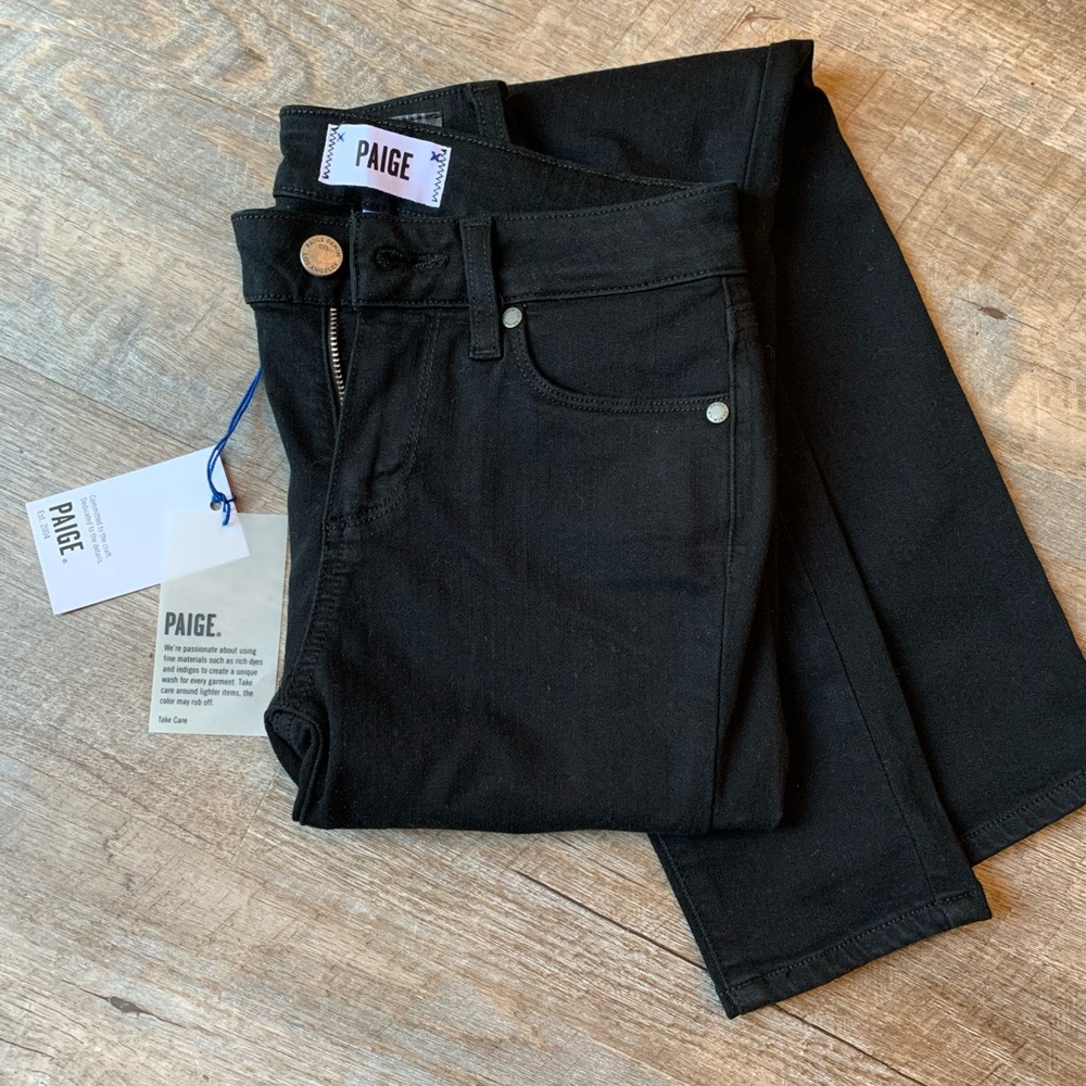 NWT Paige black skinny jeans